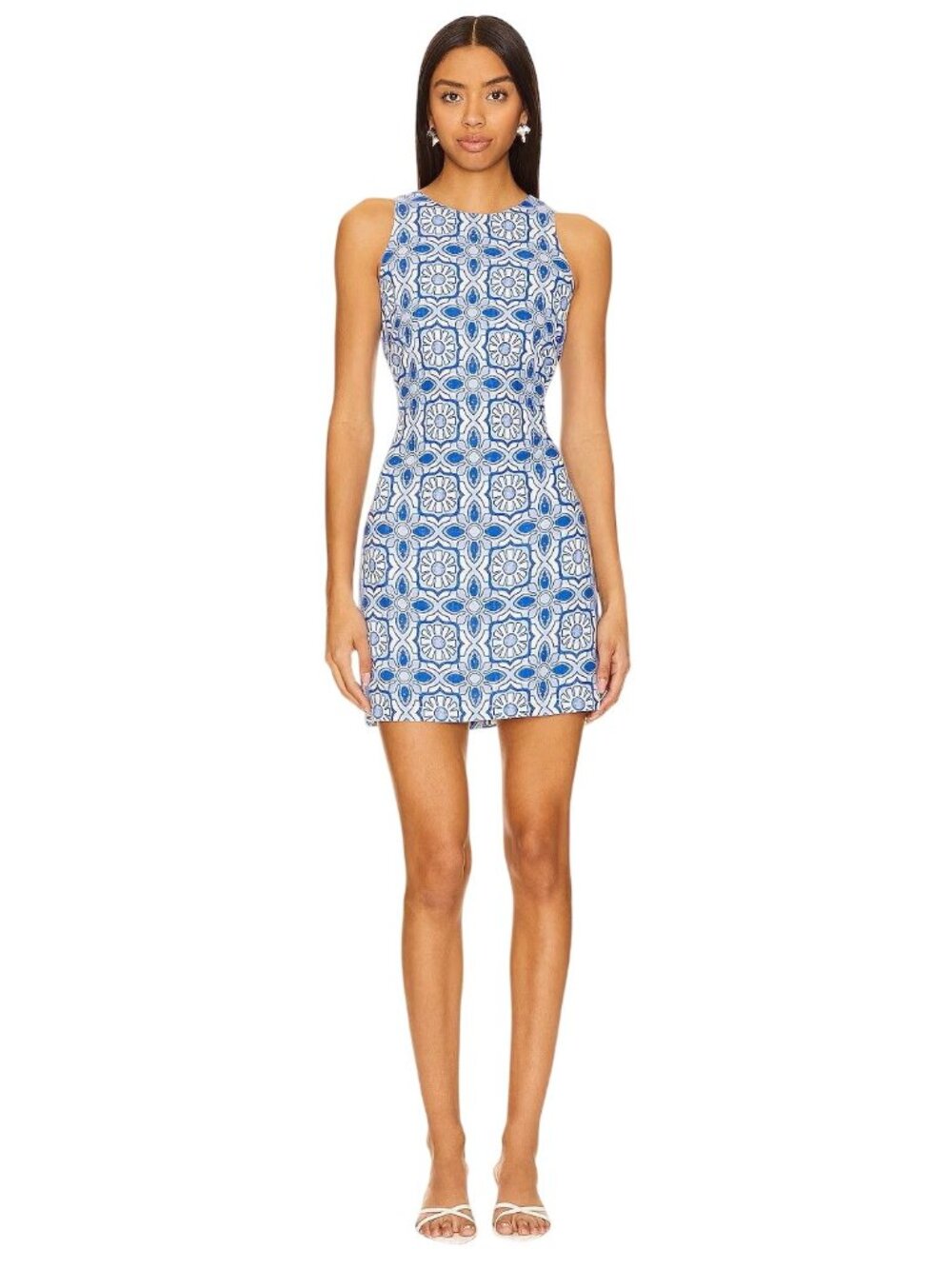 MINKPINK Catalina Mini Dress in Blue & White X-Small New Womens Shift